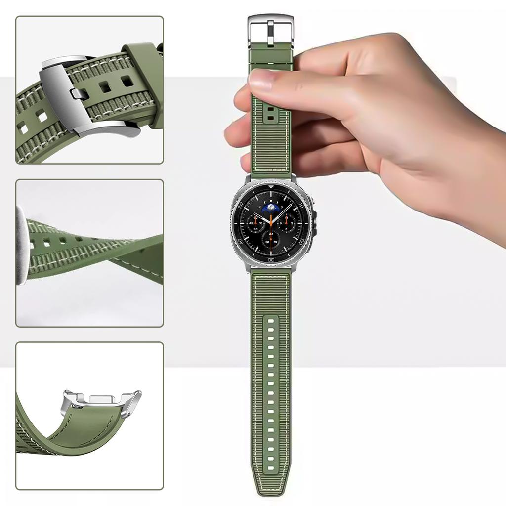 NEW Nylon Silicone Strap for Samsung Galaxy Watch 8Classic 46mm 8 40mm 44mm Correa Sports Band for Galaxy Watch Ultra 2025 47mm