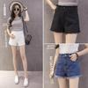 Summer 2026 Korean Style Age-Defying A-Line Denim Shorts for Women: Slimming, Loose-Fit, High-Waisted