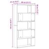 Bookcase 80 x 24 x 159 cm Engineered Wood Artisan Oak