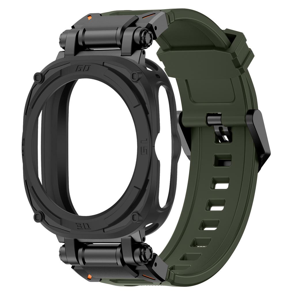 Case+Strap For Samsung Galaxy Watch 7 Ultra Soft TPU Silicone Band Metal Case for Samsung Galaxy Watch 7 Ultra No Gaps Bracelet