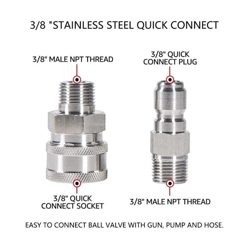 Profesionální sada nerezových ventilů s adaptéry pro snadné připojení Jednoduchá instalace pro vysokotlaké aplikace