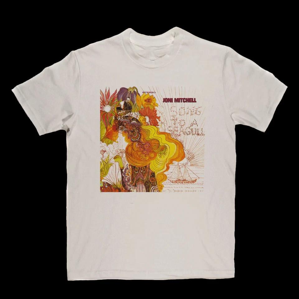 Vintage Joni Mitchell Song To A Seagull T-shirt Short All S