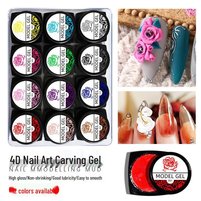 

3D Odorless Nail Art Carving Gel for DIY Light Therapy and Stereoscopic Shaping