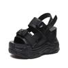 Women's High Heel Sandals with Optical Sole, Solid Open Toe Platform Shoes, Sizes 34-39, Summer Collection