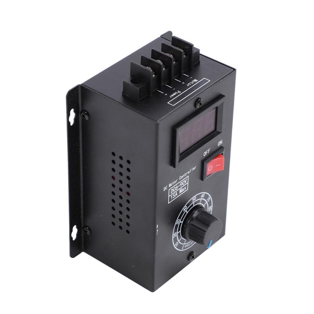 Universal 6V ‑ 90V PWM Direct Current Motor Speed Control PLC 15A Governor Volt Display
