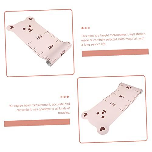 Height Measurement Wall Decal Bear Kids Room Fabric Material Clear Measurement 1 Piece Nursery Wall Decoration