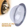 Clear Round Acrylic Pet Window for Cats and Dogs, Modern Style Small Animal Fence Portal, Durable 12.4" x 5" Transparent Door