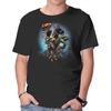 Unisex Crew Neck T-Shirt The Cowboy And His Noble Steed Graphic Short Sleeve Casual Tee
