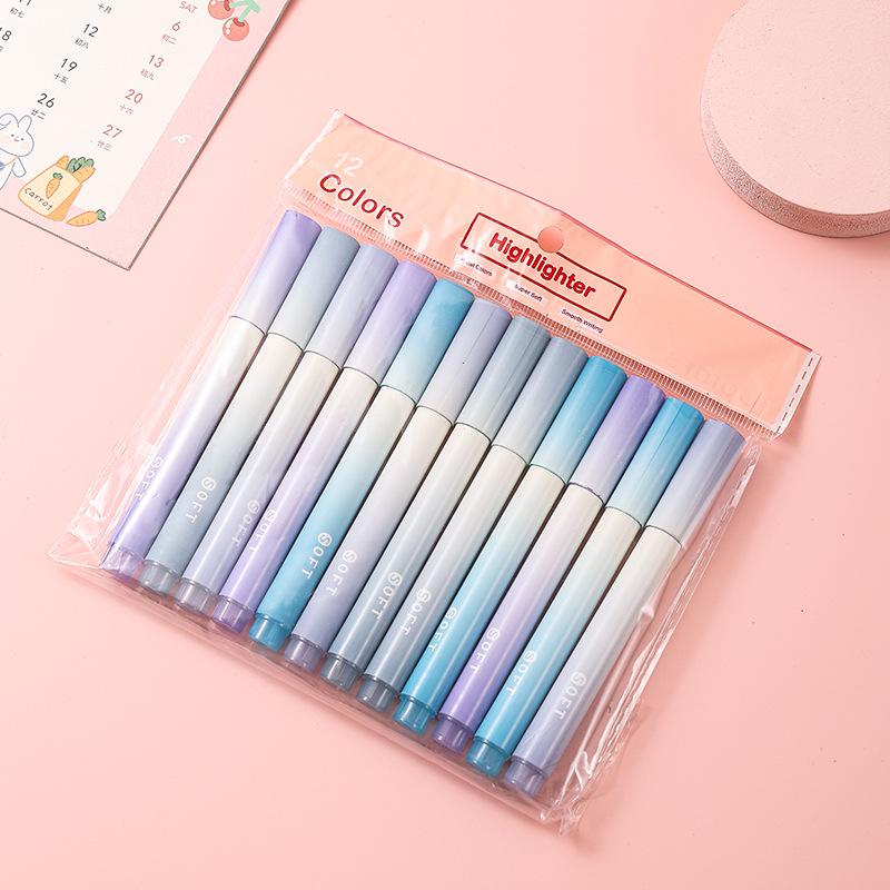 Fluoreszierende Marker Stifte Set mit hoher Kapazität mit OPP-Verpackung für Studenten und Kunst