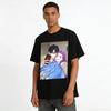 Dark Style Funny Couple Selfie Print T-shirt Trendy Cool Street Style Loose Casual Unisex Top Pure cotton T-shirt
