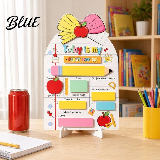 Campus Style Sign Personalized First Day of School Wooden Sign Reusable Erasable Back to Board Cute Classroom Decor Keepsake Memory Tracker