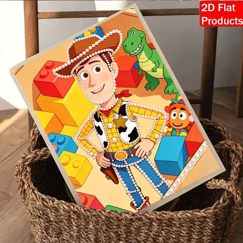 Disney Pearl Painting Pearl Aesthetic Cowboy Woody for Beginners and Adults, DIY Pearl Diamond Art Painting Kit for Home Wall Decor Gifts