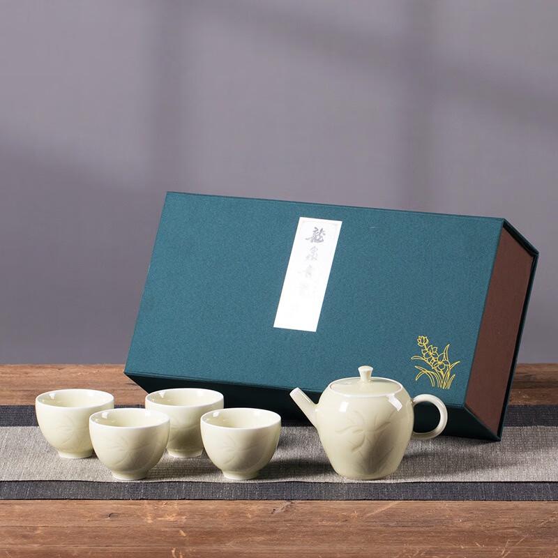MOZHOU Longquan Celadon Tea Set (One Pot, Six Cups)