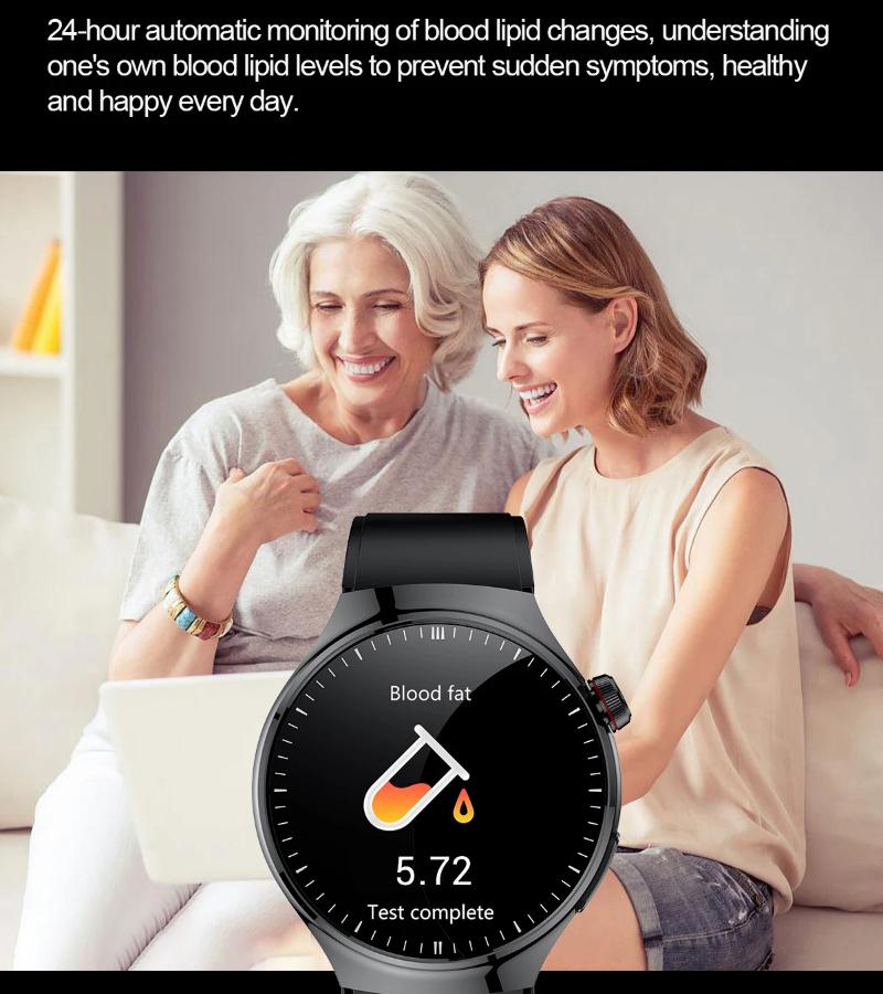 2025 New High-precision ECG Blood Lipids Uric Acid Risk Assessment Smart Watch Pulse Body Fat BP Dynamics Health Monitor