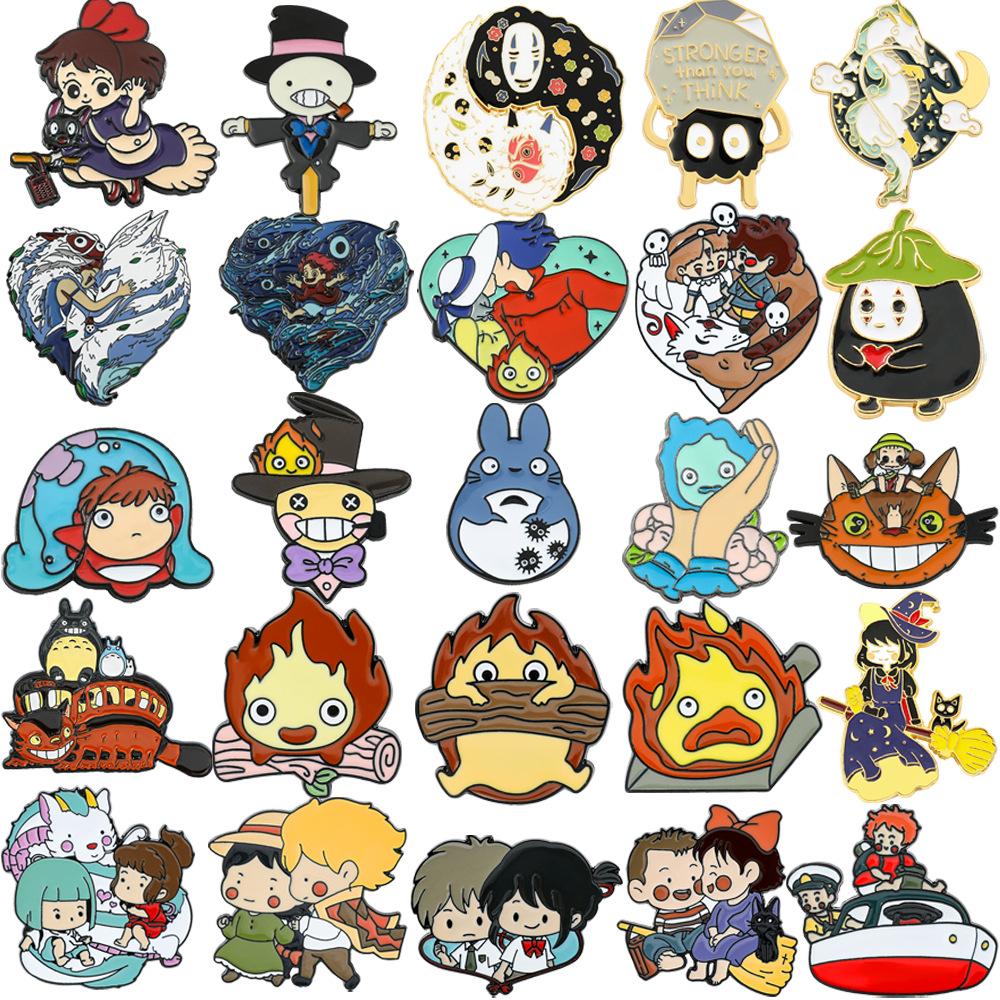 105 Spilla Metallica Animazione Miyazaki Hayao Cincillà Ponyo Sosuke Spilla in Lega Decorazione Accessori Zaino