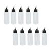 10Pcs Hair Oil Bottle 60ml Leakproof High Temperature Resistant Transparent Plastic Dispensing Bottle with Funnel