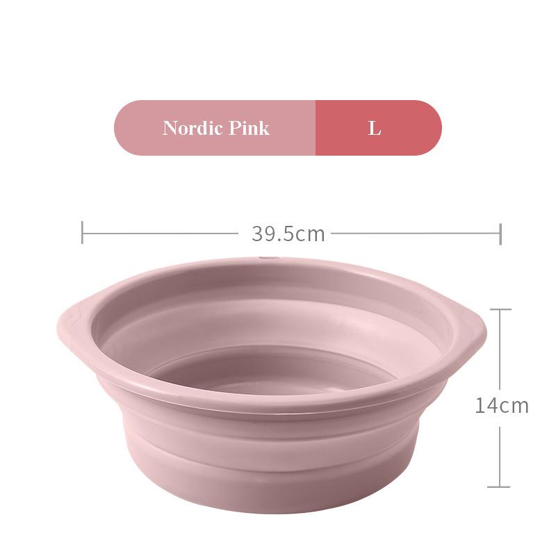 

Портативная складная раковина, складное ведро, складная раковина, мойка автомобиля, рыбалка, уличное дорожное ведро, раковина для овощей и фруктов L розовый