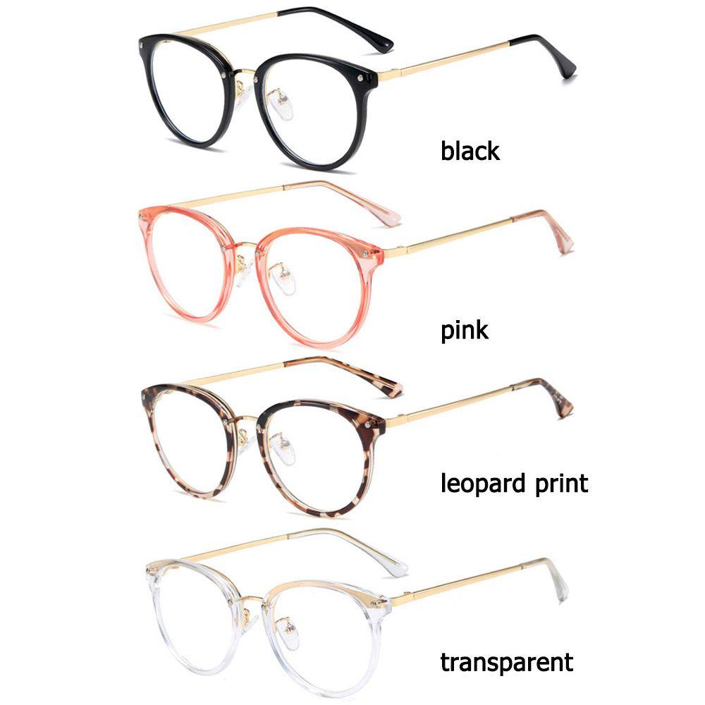 Women Vision Care Round Frame Anti-UV Blue Rays Glasses Computer Goggles Eyewear Eyeglasses
