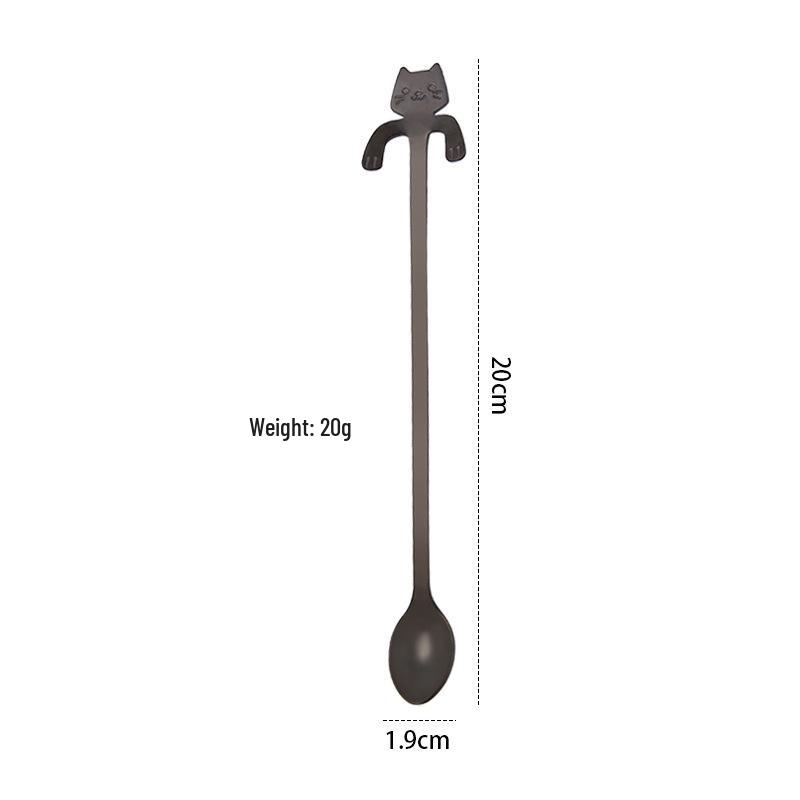 304 Stainless Steel Cat-Shaped Coffee Stirring Spoon