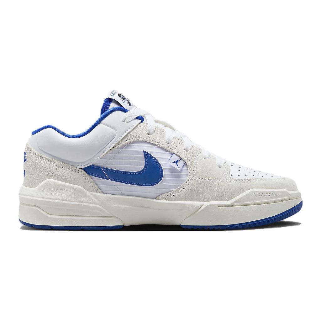 New Jordan Stadium 90 Cushioning, Wear Resistant Low Top Children's Basketball Shoes White Blue Teenagers DX4399-104