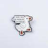 Cartoon Animals Brooch Set: Cute Duck & Frog Alloy Pins, English-Inspired Decorative Accessory