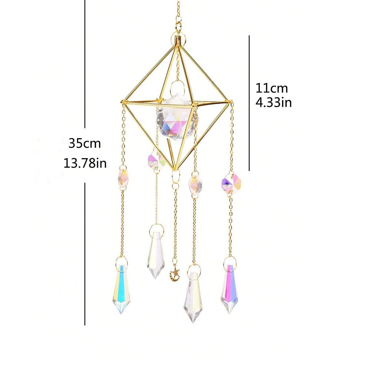

Suncatcher Crystal Illusion Wind Chime Подвесной Горизонтальный Оконный Подвесной Фантастический Радужный Подарок