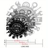 Durable Metal Wall Sign Wrench Gear Garage Decor Custom