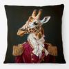 Fashion Animals Portraits Poster Zebra Tiger Leopard Lion Giraffe Fox Moose With Floral Cushion Cover Decorative Pillow Case