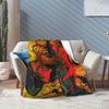 Forsaken Jason Knitted Blanket Flannel Super Warm Throw Blankets for Outdoor Travel Bedspread