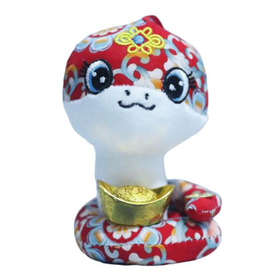 Chinese New Year Plush Snake 2025 Zodiac Lucky Snake Figure Stuffed Animals Mascot Doll Toy for Spring Festival Gifts