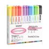 24-Color Glitter Double-Line Outline Pens Set - Fluorescent & Pearlescent Markers for Students, Macaron Series