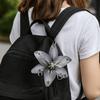 Handgefertigter Bohr- und Durchstich-Orchideen-Lilien-Schlüsselanhänger Simulationsblume Blume Tasche Anhänger Geschenke