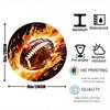 Vintage Football Flame Wreath Metal Poster Wall Art for Sports Bar