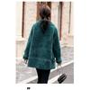 New Genuine Wool Sheep Shearling Coat Leather and Fur Women's Grain Lamb Fur Coat