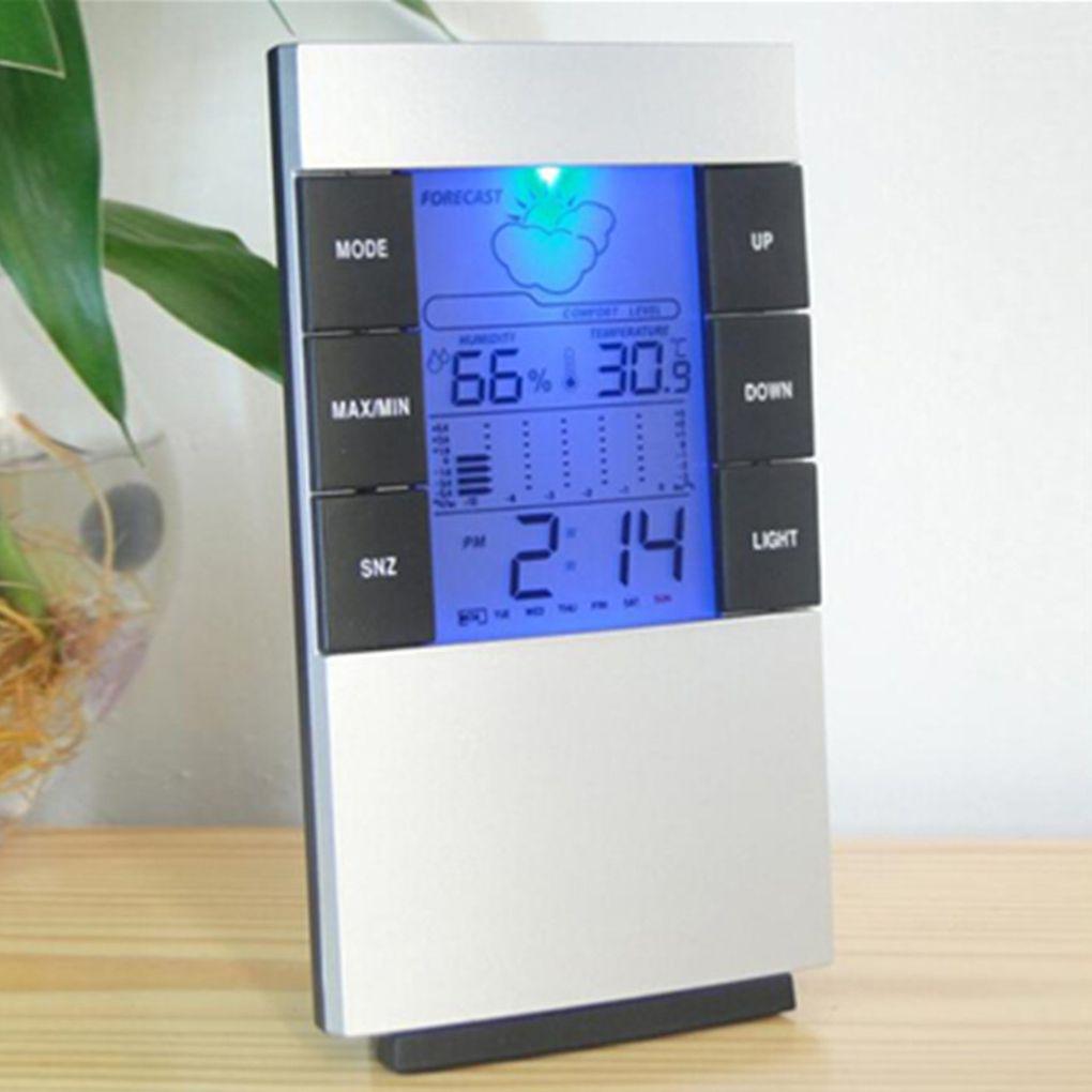 Buy Led Backlight Digital Wireless Thermometer Hygrometer In/Outdoor Clock Temperature Humidity