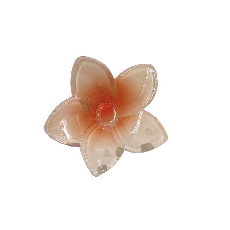 4cm průhledná třpytivá sponka do vlasů ve tvaru vajíčka s květinou - žraločí sponka do vlasů