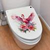 Pink Flower Flamingo Toilet Sticker Bathroom Ceramic Tile Corridor Entrance Background Decoration Wall Sticker
