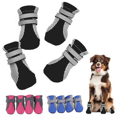 Prodyšné boty pro domácí mazlíčky, psy, voděodolné, pro venkovní chůzi, s měkkou podrážkou, boty pro domácí mazlíčky, noční bezpečné reflexní boty pro malé a střední psy