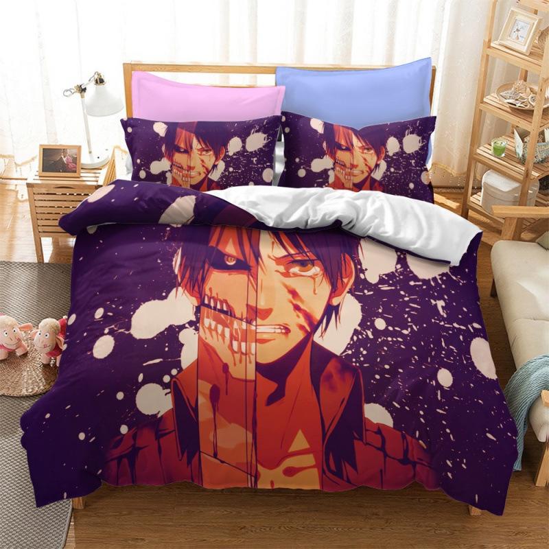 Bedding Kit, Attack Giant Series Size Three-Piece Quilt Cover
