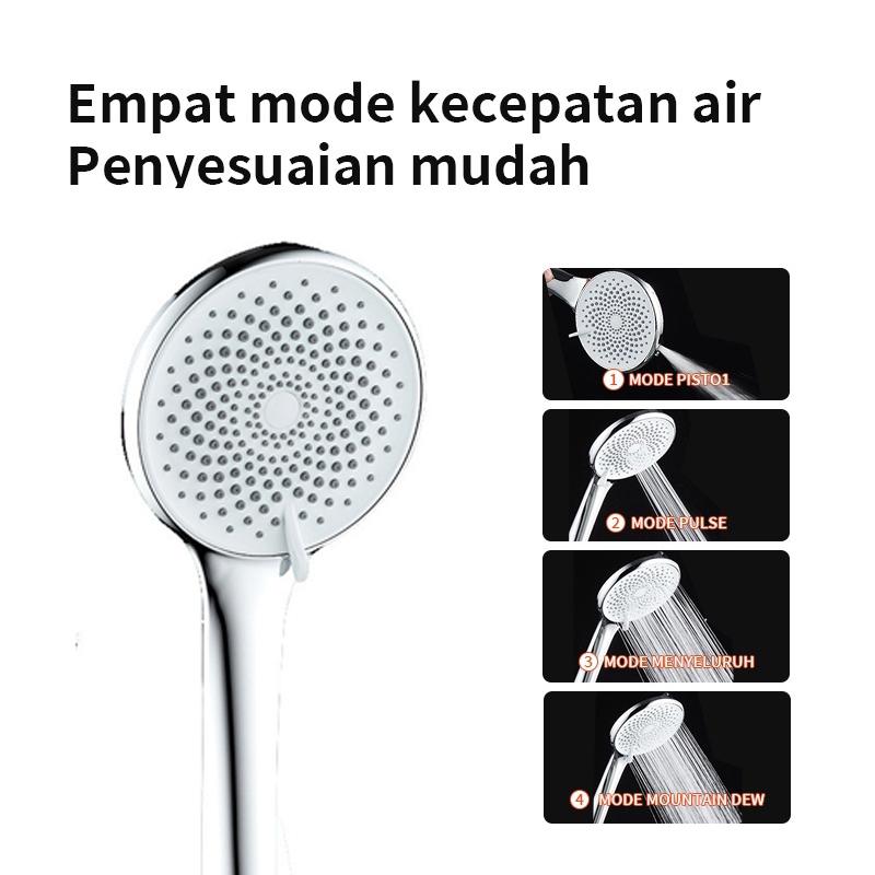 4 Modes Big Panel Large Flow Shower Head High Pressure Showers Massage Spa Handheld Showerhead Bathroom Accessories
