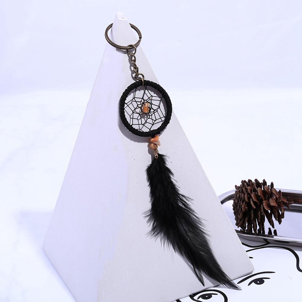 Fashion Dreamcatcher Feather Pendant Alloy Key Ring Exquisite Handbag Decoration