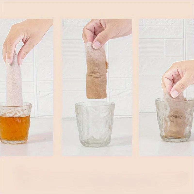12-piece loofah rag oil-absorbing dishwashing multi-functional non-stick oil-thickening cleaning cloth straight edge