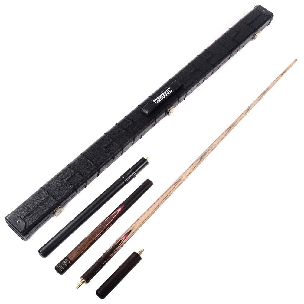 Cuesoul Rosewood Handmade Piece Snooker Cue with Black Cue Case and Cue Extension 57" 3/4 (CSSC012)