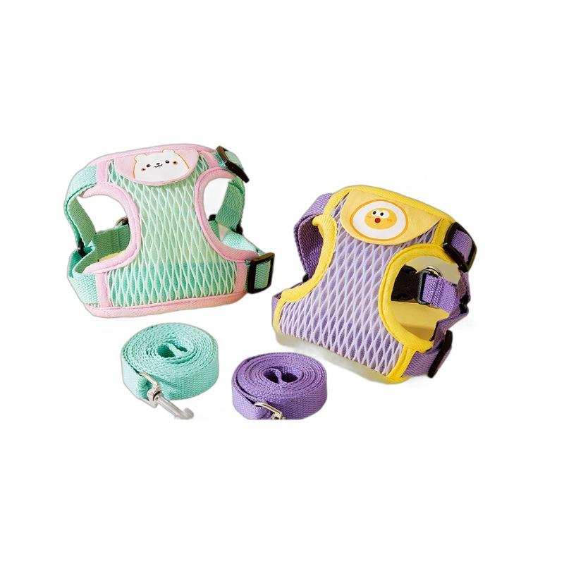 Hund Cartoon Atmungsaktive Leine Haustier Brustgurt Weste Typ Spaziergang Hundeleine Katze Aus Haustierleine Zubehör