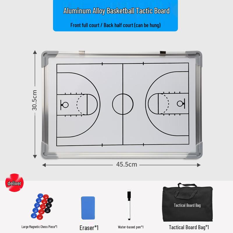 LISM Aluminum Frame Wall-Mounted Erasable Basketball Tactical Board