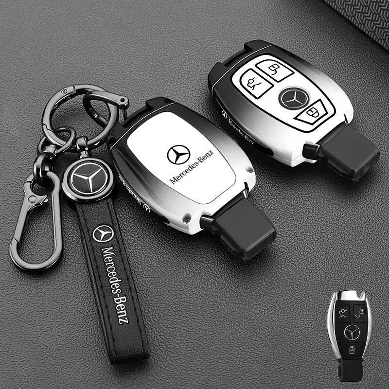 SFX1  Fashionable Gradient-Colored Car Keycase For Mercedes Benz AMG A B C E GL S GLA GLK CLS Class W204 W205 W212 W176 W463 Accessory