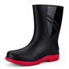 Men's Rain Boots Long Cotton Removable Fishing Kitchen Work Car Wash Waterproof Boots Non-slip Rubber Shoes Men's Water Shoes