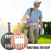 Yousheng Golf Tee Holder Clip-on Organizer, PU Leather Ball Tee Pouch with Stretchable Strap, Portable Vintage Style, 5-Slot Anti-Drop Design & Belt