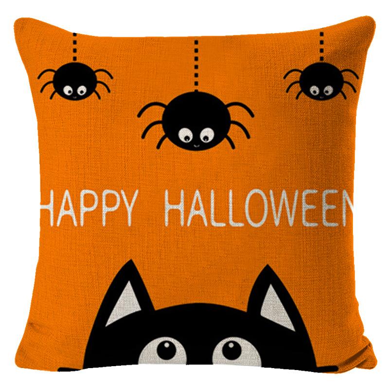 Pillow Cover Halloween Funny Atmosphere Decoration Car Cushion Room Bedside Cushion Sofa Waist Cushion Cushion Cover