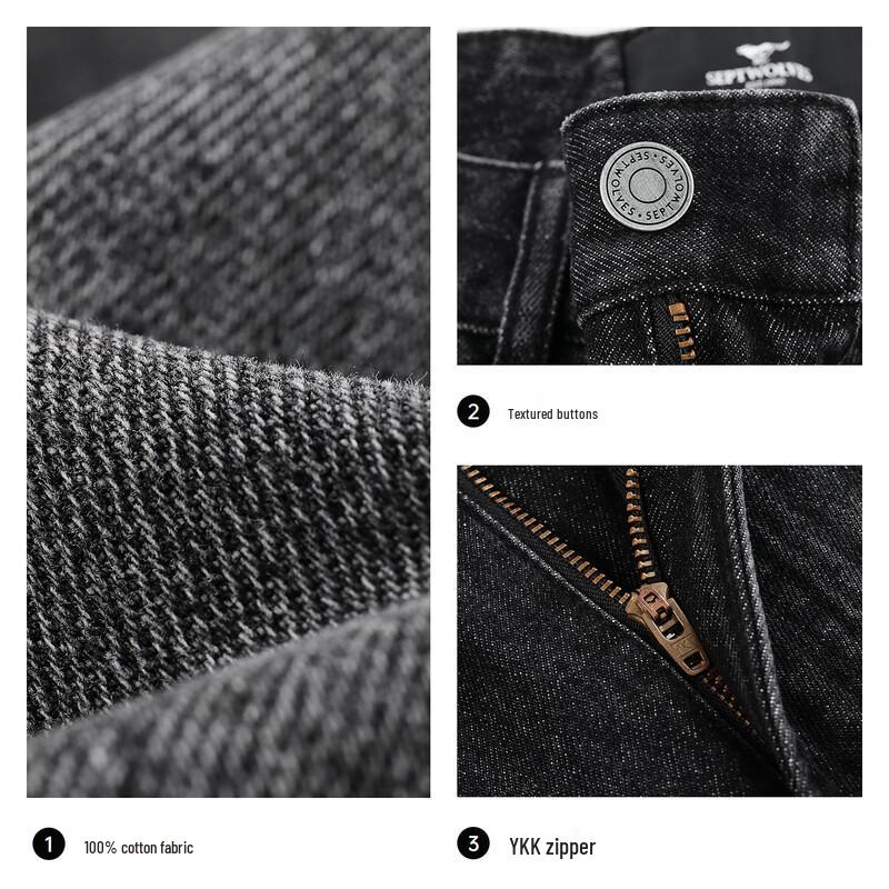 SEPTWOLVES Men's Wide-Leg Stretch Jeans